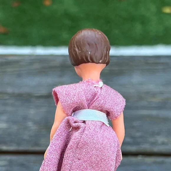 Vintage 1960's Ari Germany Dollhouse Family Rubber Dolls Mother Father Children - Picture 11 of 15